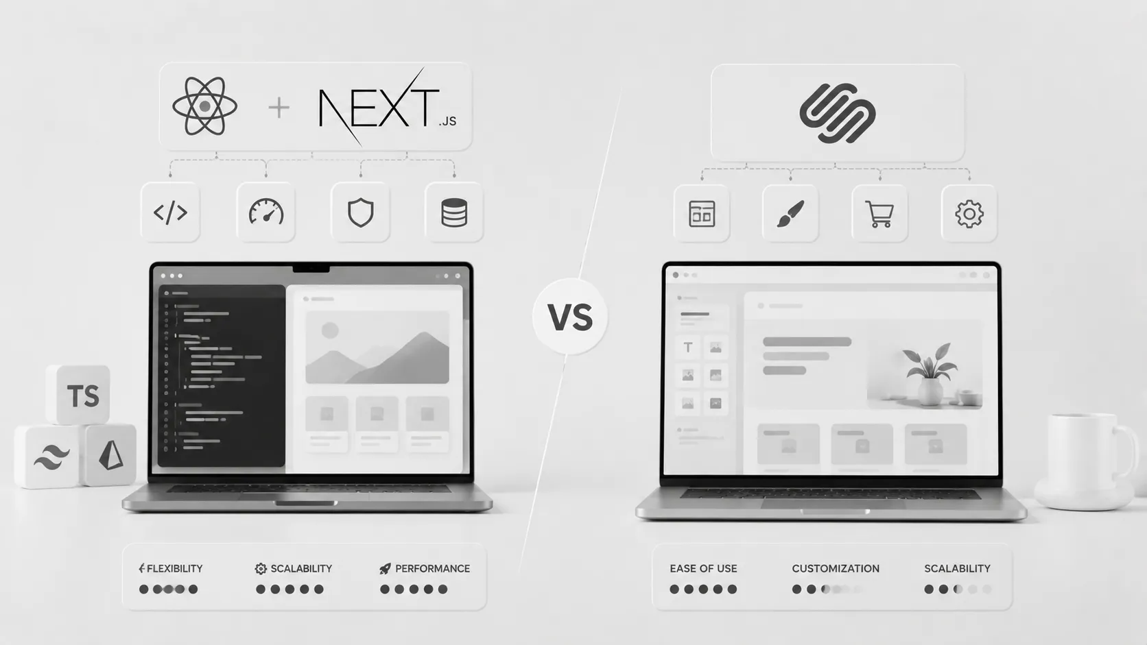 React & Next.js vs. Squarespace: Custom Engineering vs DIY
